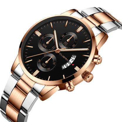 Men Watch Date Stainless Steel Male Watches Quartz WristWatch Wrist Waterproof Watch Valentines Gift Fashion Luxury Mens Watches With Date