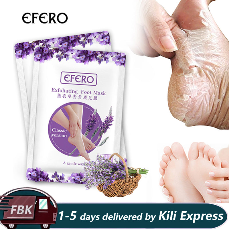 Exfoliating Foot Mask Pedicure Socks Exfoliation for Feet Mask Remove Dead Skin Heels Foot Peeling Mask for Legs with lavender extract Beauty and skin