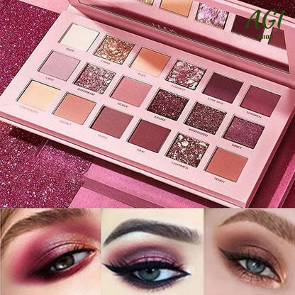 18 Colors Eyeshadow Pallete, Pearlescent Matte Glitter Eyeshadow Palette Make Up Eyeshadow Beauty Eye Pallete Waterproof Concealer Makeup Pallete Lasting-Effect Eye Shadow