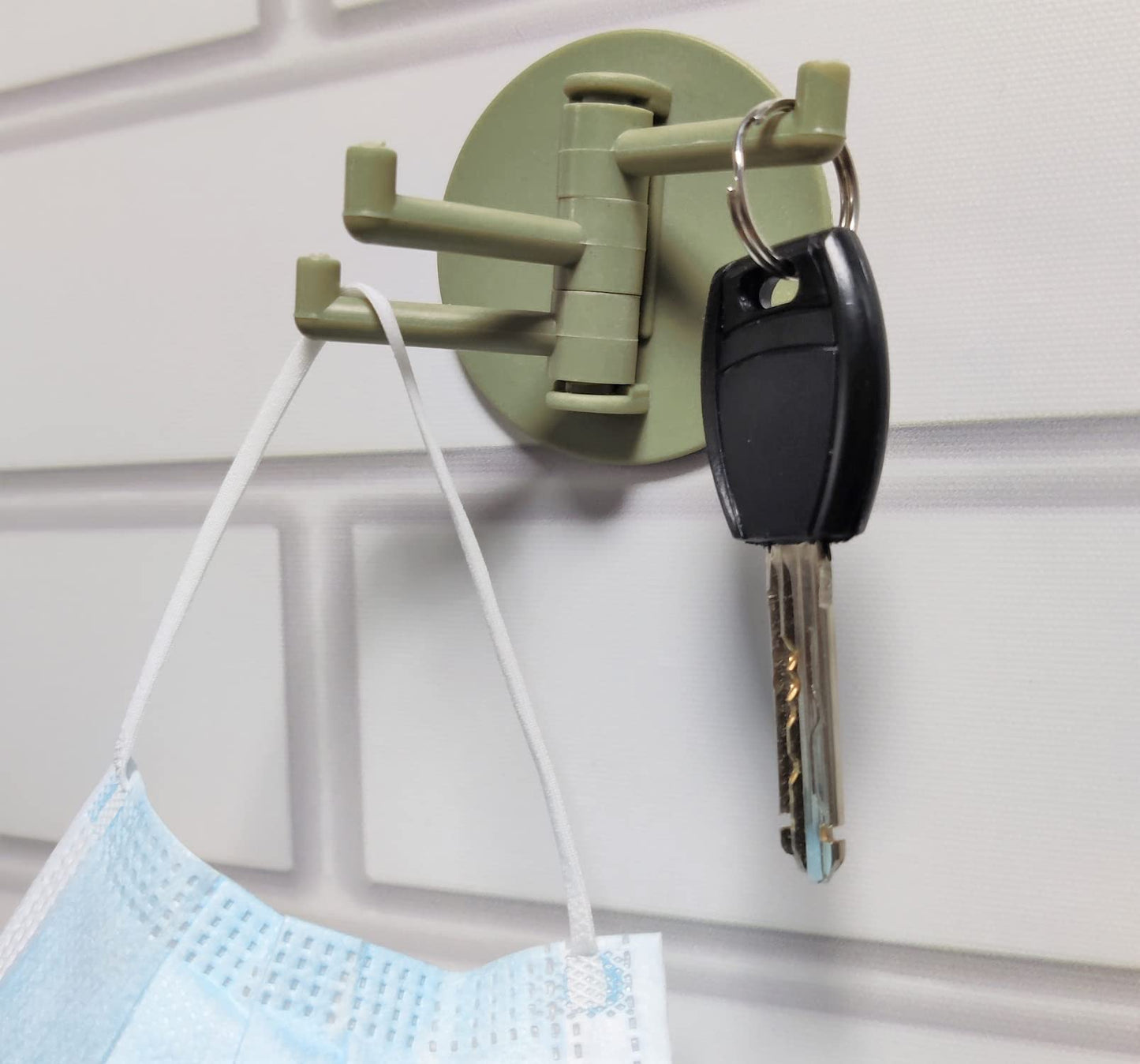 UPHUI 6PCS Adhesive Hook Storage Rack Kitchen Adhesive Hook 180 ° Flexible Rotation Bathroom Adhesive Hook Wall Hook Suitable For Hanging Tableware Towels Jackets In The Kitchen Bathroom Bedroom