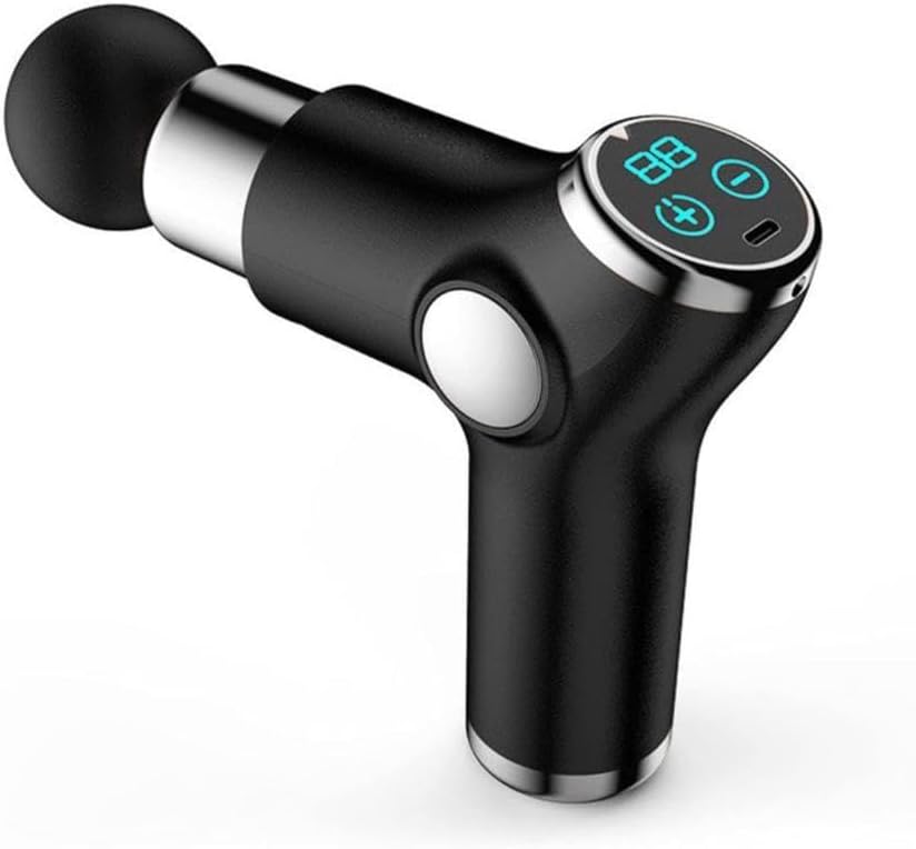 Mini Massage Gun, Powerful Handheld Muscle Massager for Back Pain Relief, Deep Tissue Percussion Small Massage Gun Travel Massager with 4 Massage Heads Electric Massage Gun, Deep Muscle Massager
