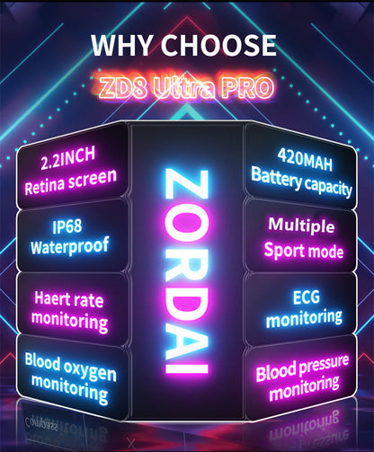 RichRipple Smart Watch Series 11 Ultra white Case with fashion Sport Band M wireless charging Fitness Tracker Blood Oxygen & ECG Apps Always-On Retina Display Water Resistant SmartWatch