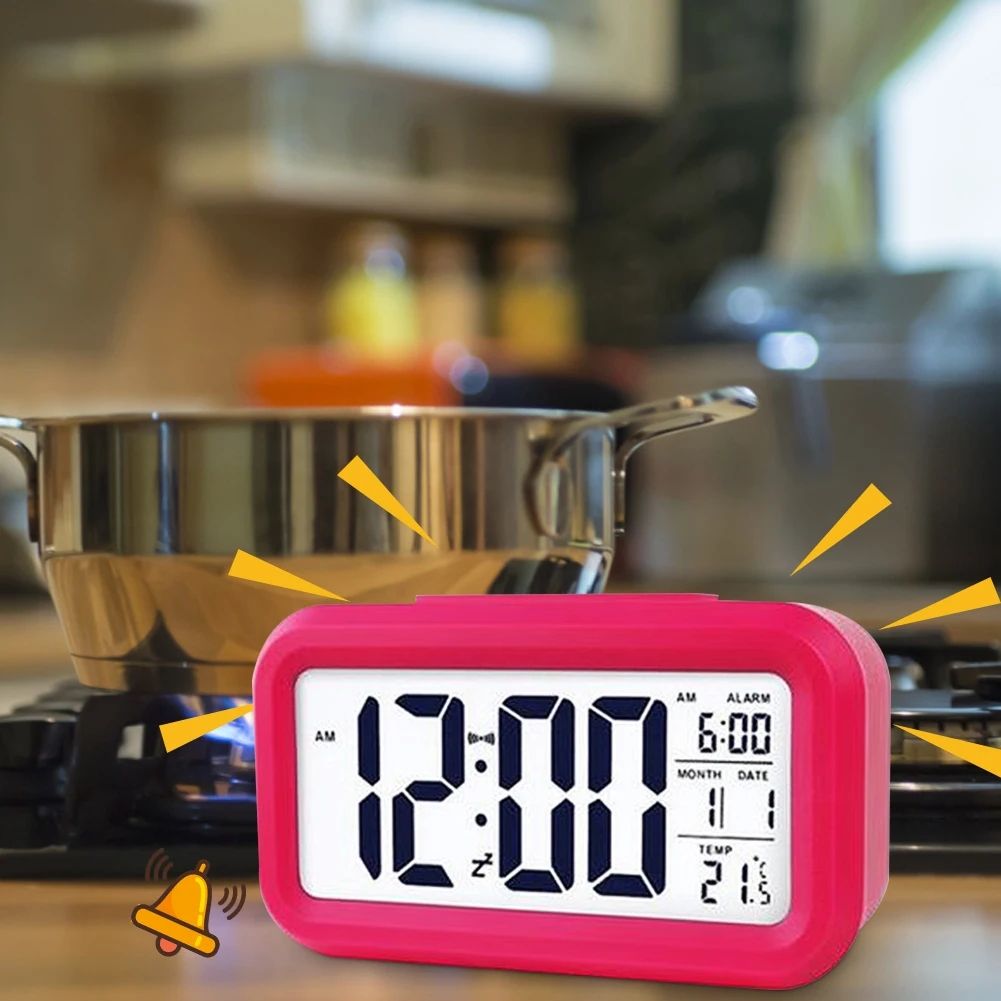 Digital Smart Alarm Clock Table Electronic Watches Desk Decoration and Accessory Calendars for Home Child Bedside Comfort