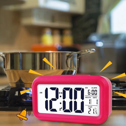 Digital Smart Alarm Clock Table Electronic Watches Desk Decoration and Accessory Calendars for Home Child Bedside Comfort