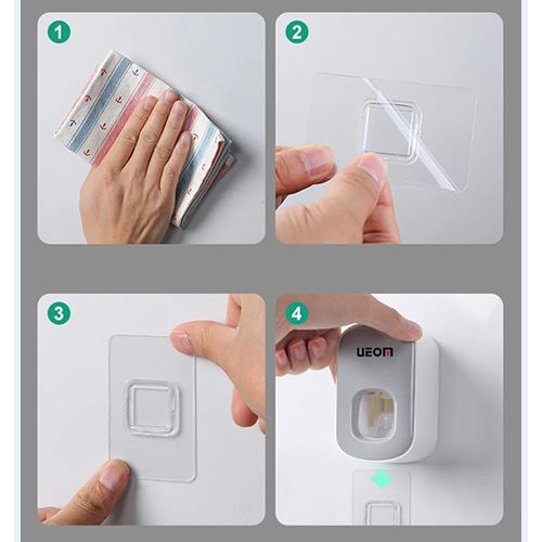 Wall Mount Automatic Toothpaste Dispenser Bathroom Accessories Set Toothpaste Squeezer Dispenser Bathroom Toothbrush Holder Tool Toothpaste Storage