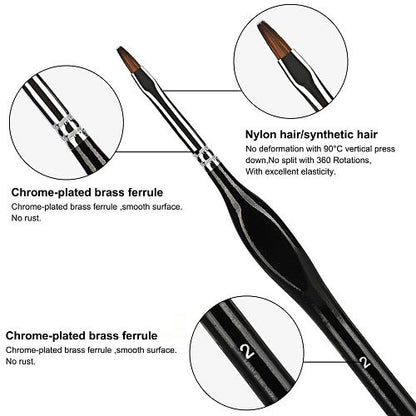 Detail Paint Brushes Set, LEDream 15pcs Miniature Brushes for Fine Detailing & Art Painting, Models, Face, Nail