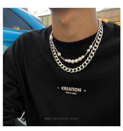 New Arrivals Non-embroidered steel NK chain men's Cuban necklace 304 titanium steel necklace women's hiphop European and American hip hop DIY jewelry accessories Valentine's Day Gifts