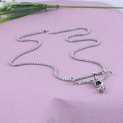 New Design European And American Halloween Punk Wind Crucifixion Skull Head Necklace Fashion Retro Accessories