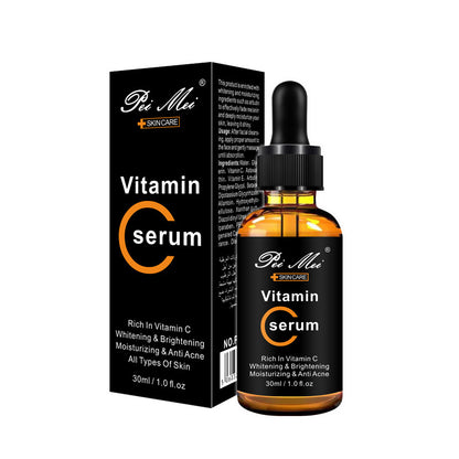 Vitamin C Facial Serum Brighten Skin Lighten Spots Hyaluronic Acid Face Essence Skin Care Products 30ml