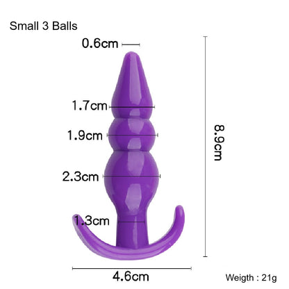 HW Fun anal plug 7-Pieces set 7 PCS Waterproof Silicone Anales 1 Vibrator Trainer combination set adult toy couple sex products