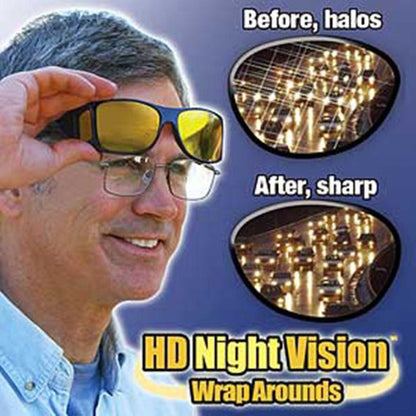 Driving Glasses Sunglasses Night-Vision Glasses Anti Glare Car Sun Glasses Bicycle Automobiles Motorcycles Fashion Polarized Night Driving Goggles Enhanced Light Glasses