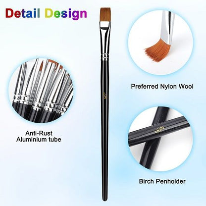 Paint Brushes Set, LEDream 18pcs Wooden Handles Artist Brushes with Art Brush Case for Oil Painting