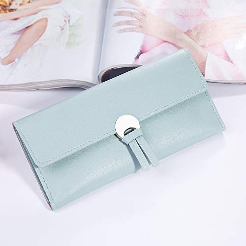 Women Long Wallet Ladies Coin Purse Tri-fold Wallet Card Case Black Wallet