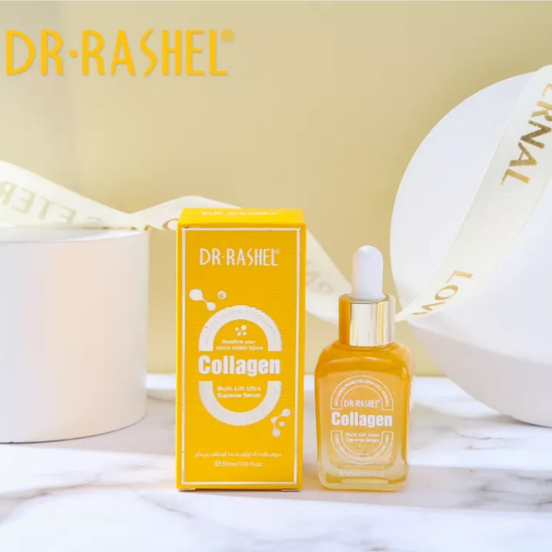 Dr. Rashel Collagen Multi-Lift Ultra Supreme Serum Anti-Aging Promotes Skin Cell Renewal Visibly Reduces Wrinkles and Fine Lines