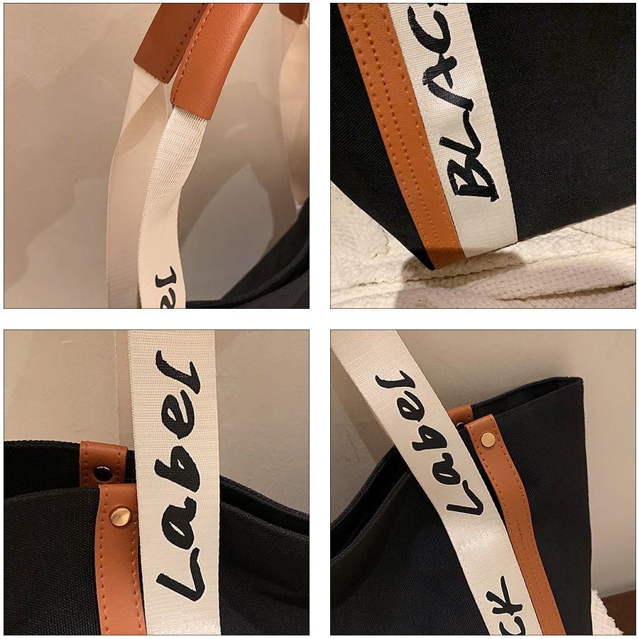 Ladies Large Capacity Tote Bag Women Handbag Simple Canvas Bag