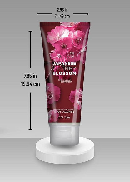 5 Pack Dear Body Japanese Cherry Blossom and Body Splash, Shower Gel, Splash, Cream and Hand Lotion Sweet Fresh Scent Signature Collection Body Luxuries Body Washes 5 in 1 Set