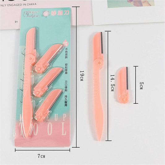 4pcs/set Eyebrow Trimmer Eye Brow Razor Face Body Hair Removal Shaver Eyebrow Blades Scissors Women Profiler Beauty Makeup Tools