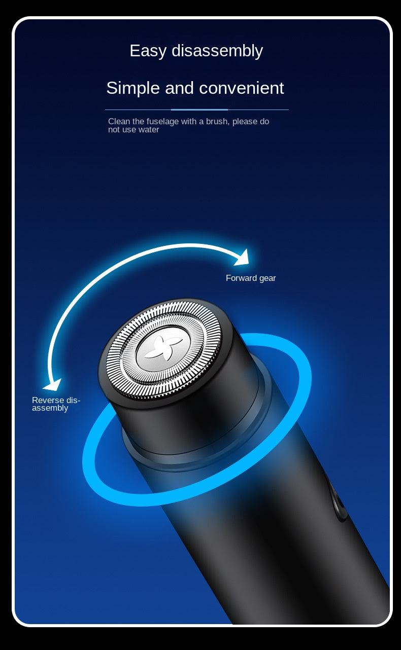 New Mini Electric Shaver Pocket Size Waterproof Razor Washable Portable Shaving Beard Trimmer USB Charging Travel Car Mini Shaver Rechargeable Men Shaver