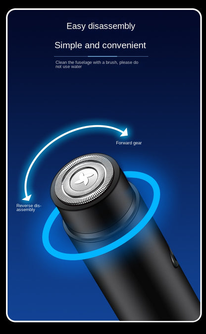 New Mini Electric Shaver Pocket Size Waterproof Razor Washable Portable Shaving Beard Trimmer USB Charging Travel Car Mini Shaver Rechargeable Men Shaver