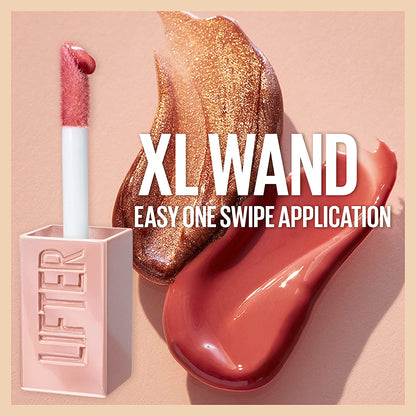 【Discounted】MAYBELLINE LIFTER GLOSS NU 005 PETAL LIPGLOSS- This lip gloss formula visibly smooths lip surface and enhances lip contour