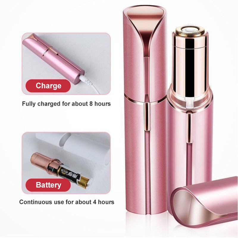3 in1 Women Electric Eyebrow Trimmer Mini Eye Brow Epilator Facial Hair Removal USB Charging Portable Women Painless Razor Shaver Tool