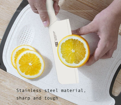 Four piece set of kitchen knives, milk and cabbage knives, internet famous and popular kitchen knives, slicing knives, fruit knives, peeling knives, scissors combination set