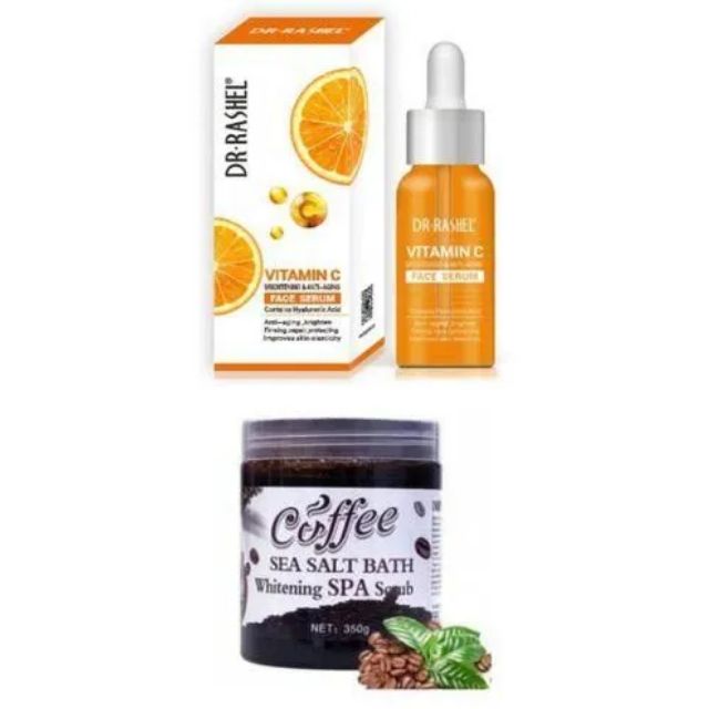 Dr. Rashel l Vitamin C Face Serum + Coffee Salt Bath 300gms
