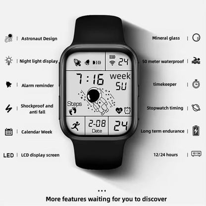 Fashion Student Watches Couple Electronic LED Digital Watch For Men Watch Sport Waterproof Multifunctional Alarm Clock Man