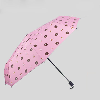Bear Automatic Umbrella Folding Umbrellas Sun/UV protection Umbrella Automatic Open and Close Umbrella