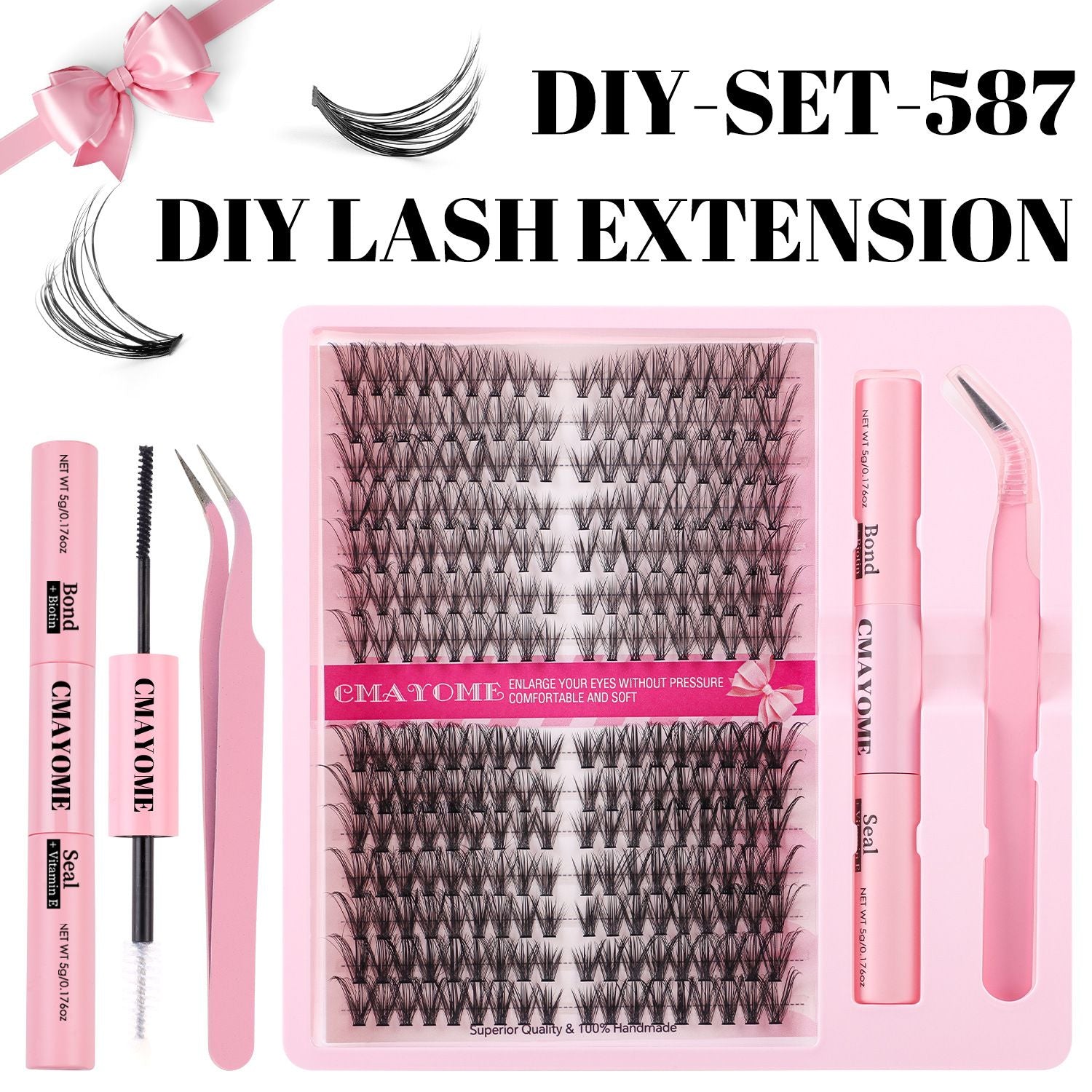 D Curve Single Cluster False Eyelash 8-16mm Gradient Natural Thickening DIY Segmented Grafted Hairy Eyelash for Women