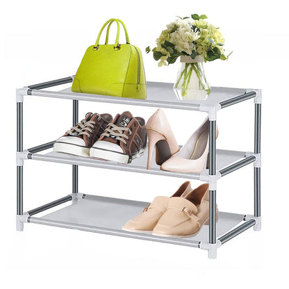 Shoe Rack Stackable Shoe Rack 6 Tier Large Capacity Portable Home Living Storage Shoe Stand Storage Organizer for Entryway, Hallway and Cupboard Space Saving 6 Tier