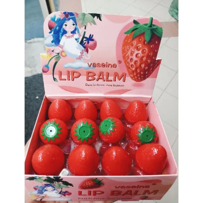 Strawberry Shape Strawberry Lipbalm Gloss Lip Balm - Vaseina
