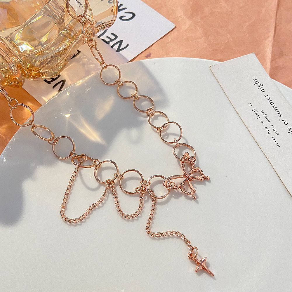 Butterfly and Star Necklace New design Choker Necklace ins style Women's Necklaces