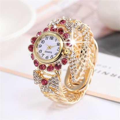 New women's diamond studded stylish temperament quartz watches fashion alloy bracelet watches female