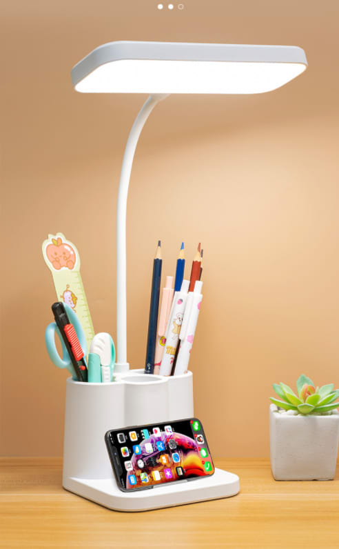 Desk lamp creative intelligent student dormitory desk eye protection lamp bedside reading LED pen holder lamp