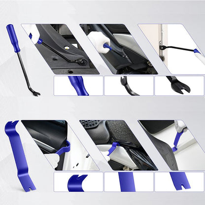 Auto Trim Removal Tool Kit - 5-Piece No Scratch Pry Tool Set for Car Panel and Dashboard Removal - Includes Door Panel Tools, Push Rivets, Car Clips - Essential for Interior Trim Work