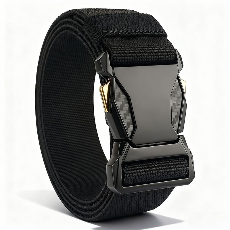 Men Tactical Belts Quick Release Outdoor Training Belt High Quality Casual Sports Men Belt Breathable and Comfortable Nylon Canvas Pants Belt Classic High Elastic Soldier Belt