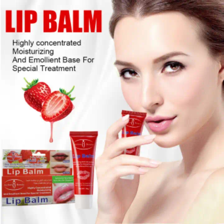 Lip Balm Moisturizing Emollient Strawberry Extract Flavor - Aichun Beauty