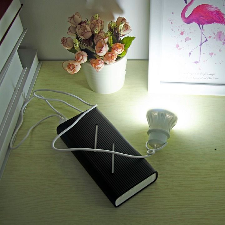 FRANK LED USB Power Book Light 5W 5V LED LED Reading Student Study Table Lamp Lantern Portable Camping Lamp Mini Bulb Super Birght For Outdoor White