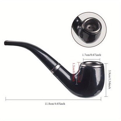 New Tobacco Pipe Resin Bent Pipe Cigarette Filter Handheld Cigar Tobacco Pipe Smoker Tool Mini Curved Smoke Beginner Smoking