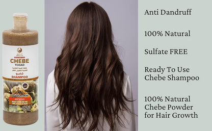 AMALICO Chebe Shampoo for Hair Growth - 100% Natural African Chebe Powder for Hair Growth Anti Dandruff Sulfate Free Shampoo16.9 Ounce Hair Shampoo for Hair Growth Soften