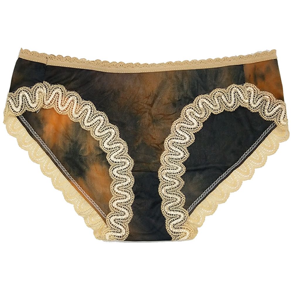 4pcs Women's Bikini Underwear Panties Lace Trim Classic Low Rise Lady Soft Breathable Briefs Hipster Pantie