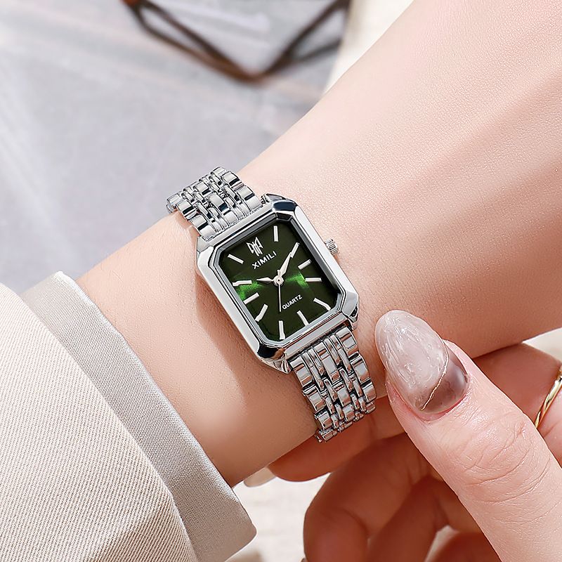 New Stainless Steel Watch Women Luxury Gift Quartz Wristwatch Fashion Simple Square Quartz Watches Wrist Watches Gift