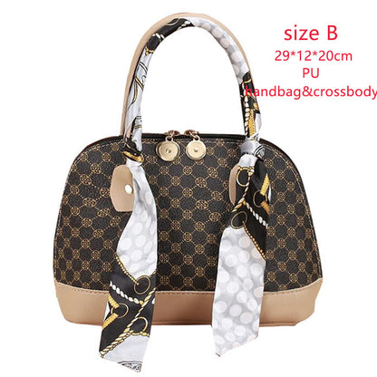 New arrival small small sling bag check video fast delivery CaseTek Women's small sling bag Fashion Handbags with scarf ladies Shoulder bag good designPU bag