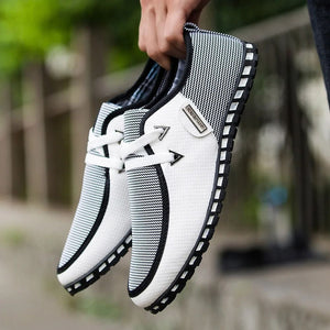ASSKLO Designer Men's Casual Shoes Fashionable Leather Shoes Lightweight Breathable Sneakers Outdoor Sports Shoes Walking Shoes Canvas Flat Shoes For Parties Dances Wedding Celebration Gifts whtie