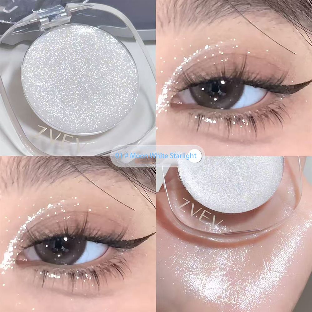 Single color explosive flash eye shadow plate delicate, clear, shiny, pearly, broken diamond girls' advanced color eye shadow cream
