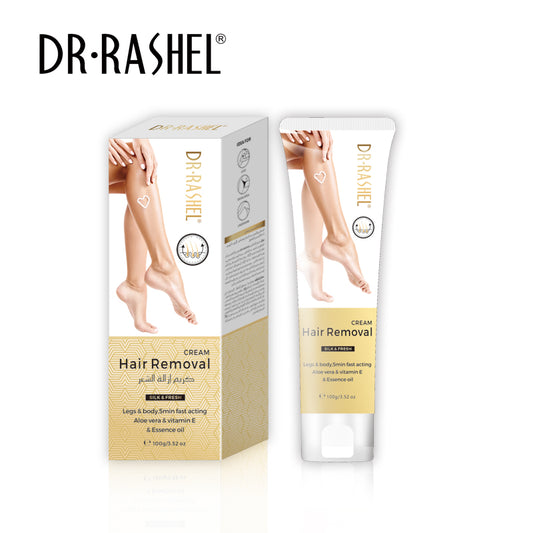 Dr. Rashel Hair Removal Cream With Aloe Vera, Vitamin E And Essence Oil Silky Legs Underarm Bikini Line Body Depilatory