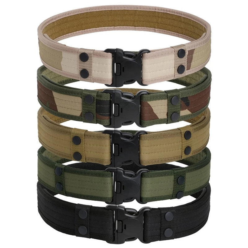 Army Style Combat Belts Quick Release Tactical Belt Fashion Men Military Canvas Waistband Outdoor Hunting Hiking