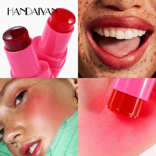 5-color spot neutral jelly powder blusher makeup rouge cream shimmer powder blusher stick dual-use brighten and beautify powder blusher