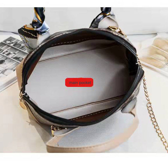 New arrival small small sling bag check video fast delivery CaseTek Women's small sling bag Fashion Handbags with scarf ladies Shoulder bag good designPU bag
